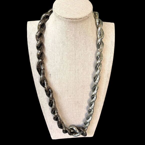 Lot x 2 Vintage Moldable Snakelike Necklaces - Picture 4 of 5